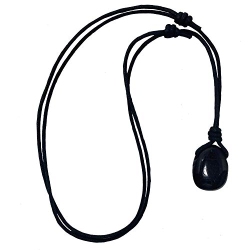 Black Tourmaline Pendant Necklace for Protection Energy Shield