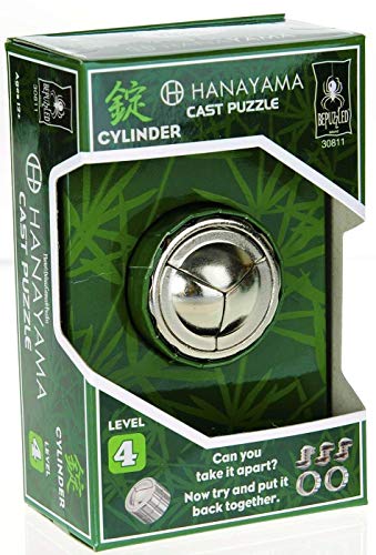 Cylinder Hanayama Metal Brainteaser - Level 4, Ages 12+