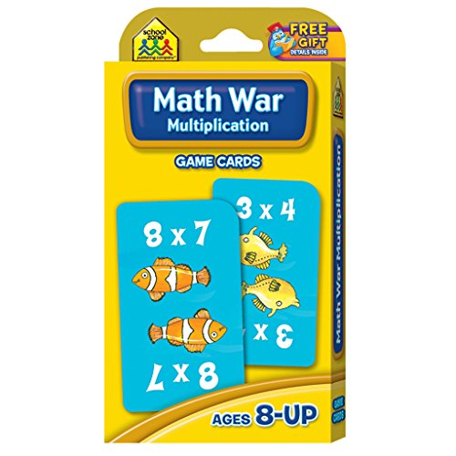Math War Multiplication Game Cards - Ages 8+, 3rd-5th Grade