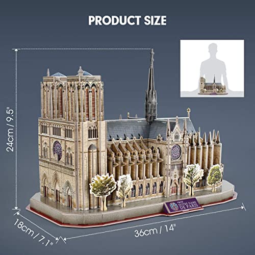 Notre Dame de Paris 3D Puzzle - 128 Pieces