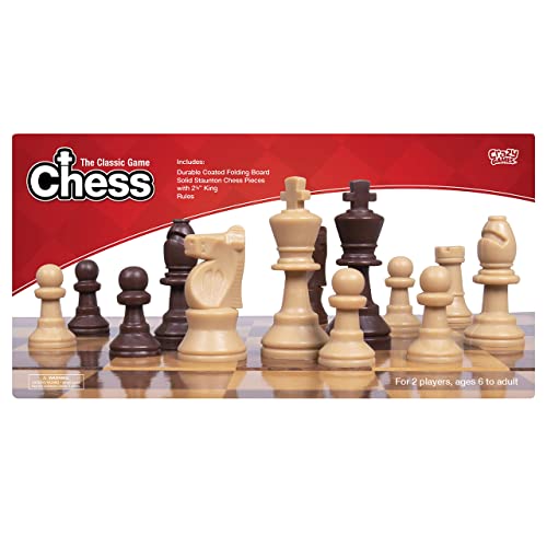Crazy Games Chess Set: Classic Cardboard, Plastic Pieces