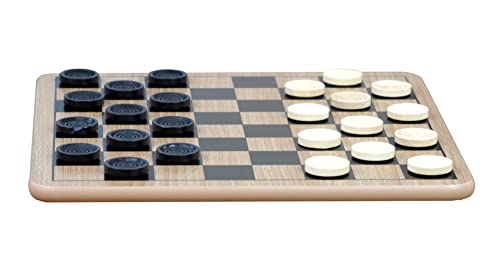Wooden Reversible Board Game Set - Chess, Checkers, Tic-Tac-Toe