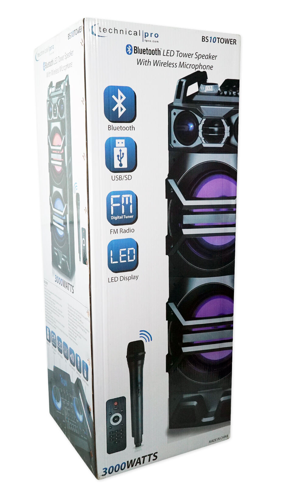 3000w Bluetooth Karaoke Machine System with Dual 10" Speakers
