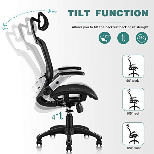 Gabryilly High-Back Ergonomic Office Chair with Headrest