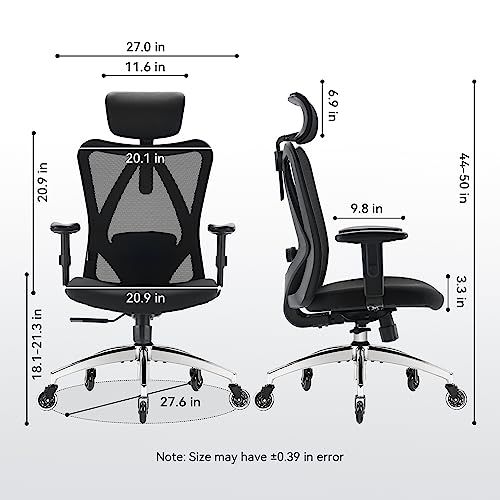 Ergonomic Office Chair with Headrest and Lumbar Support