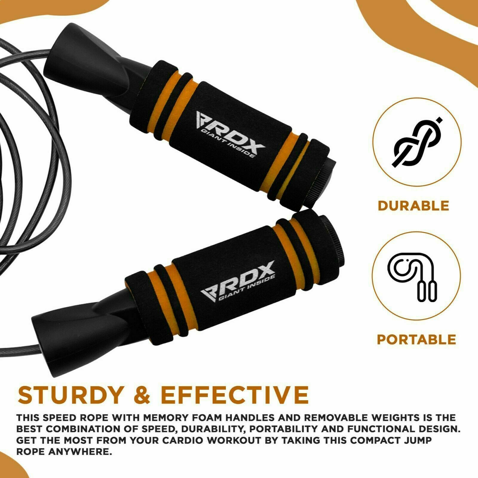RDX MMA Weighted Jump Rope for Fitness