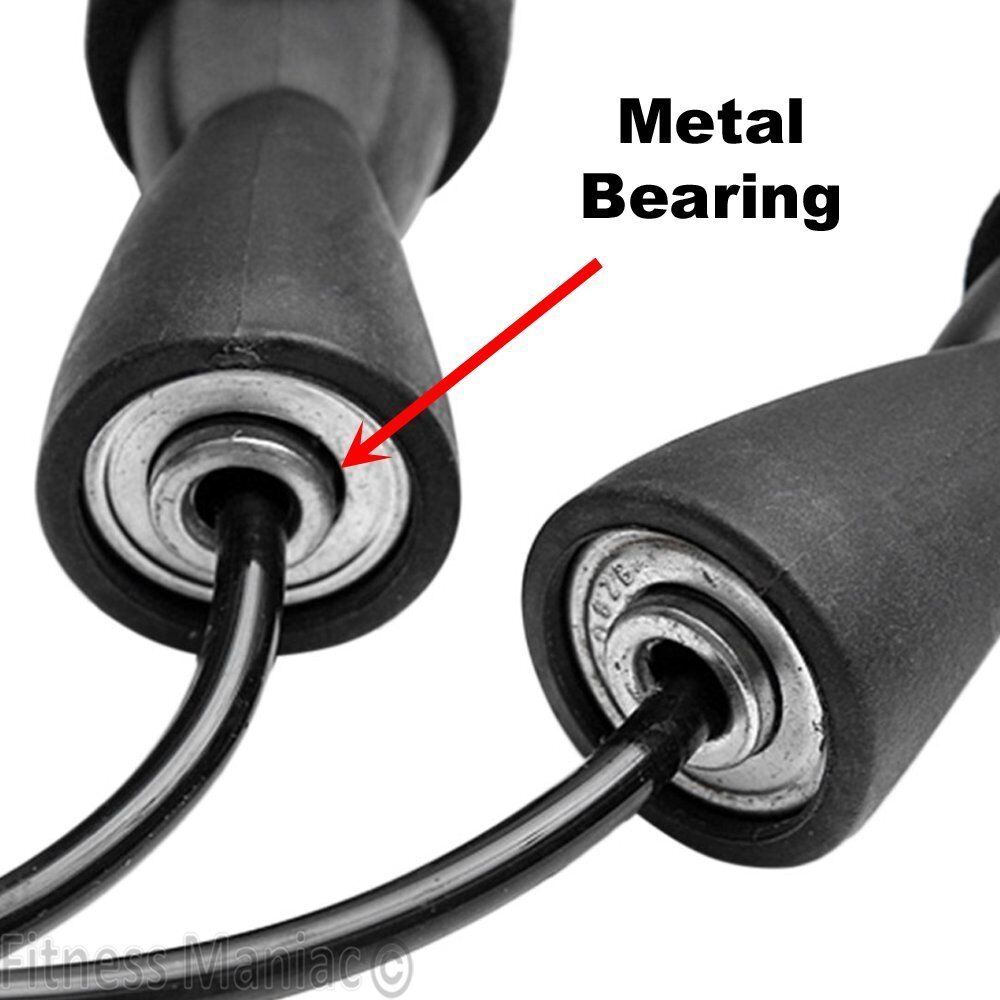 Speed Jump Rope with Ball Bearings and PVC Cable