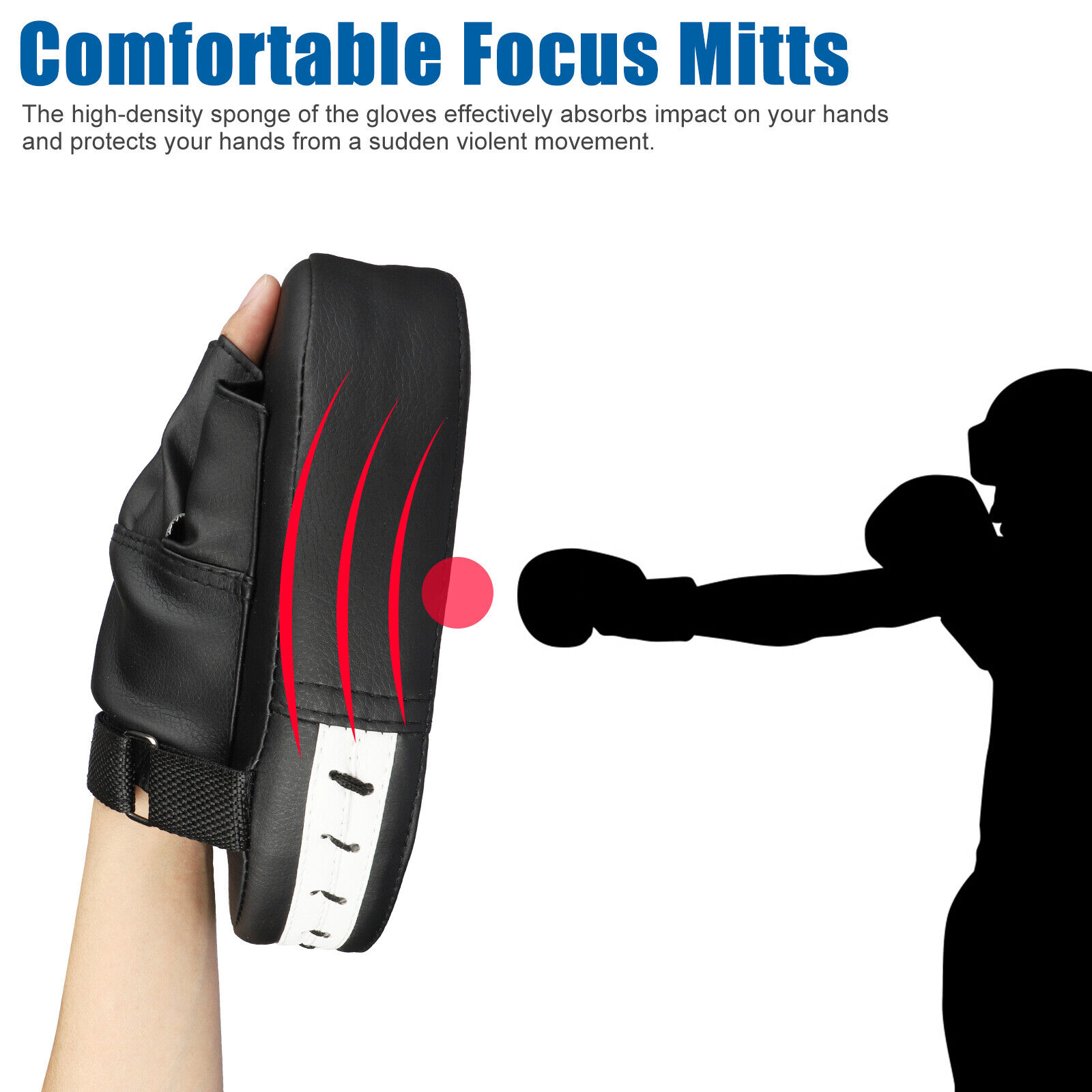 Boxing Punching Mitts Sparring Gloves Kick Pad Bundle