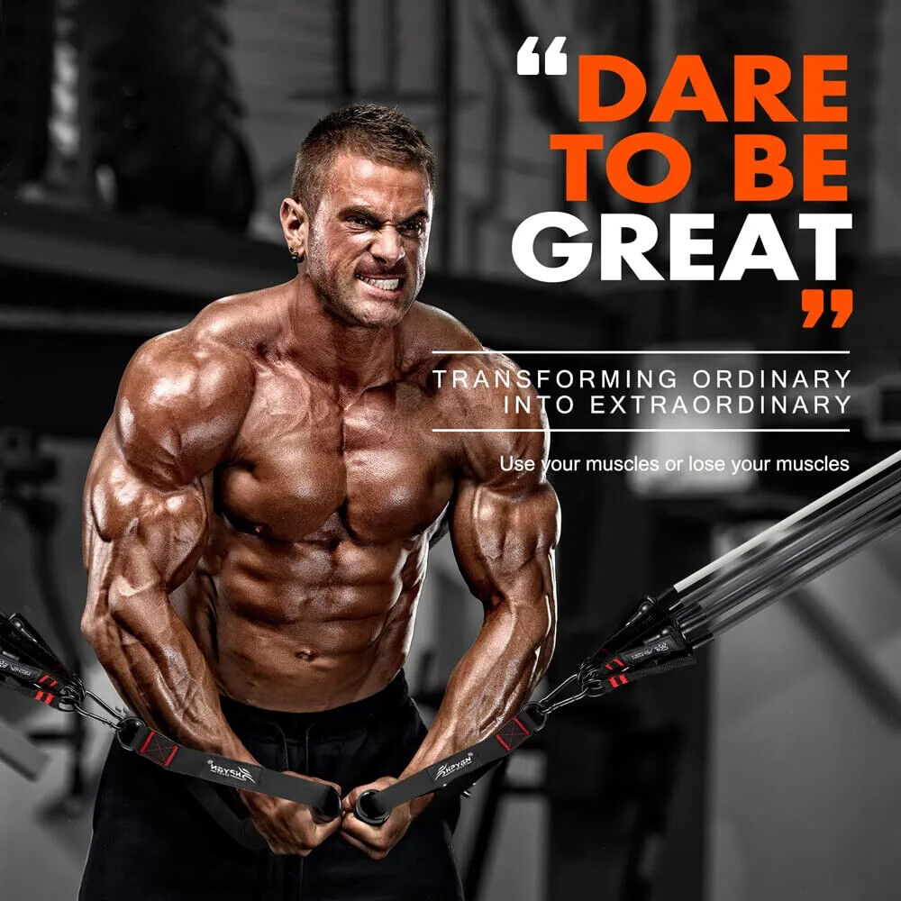 11-Piece Resistance Bands Set for Workout and Fitness