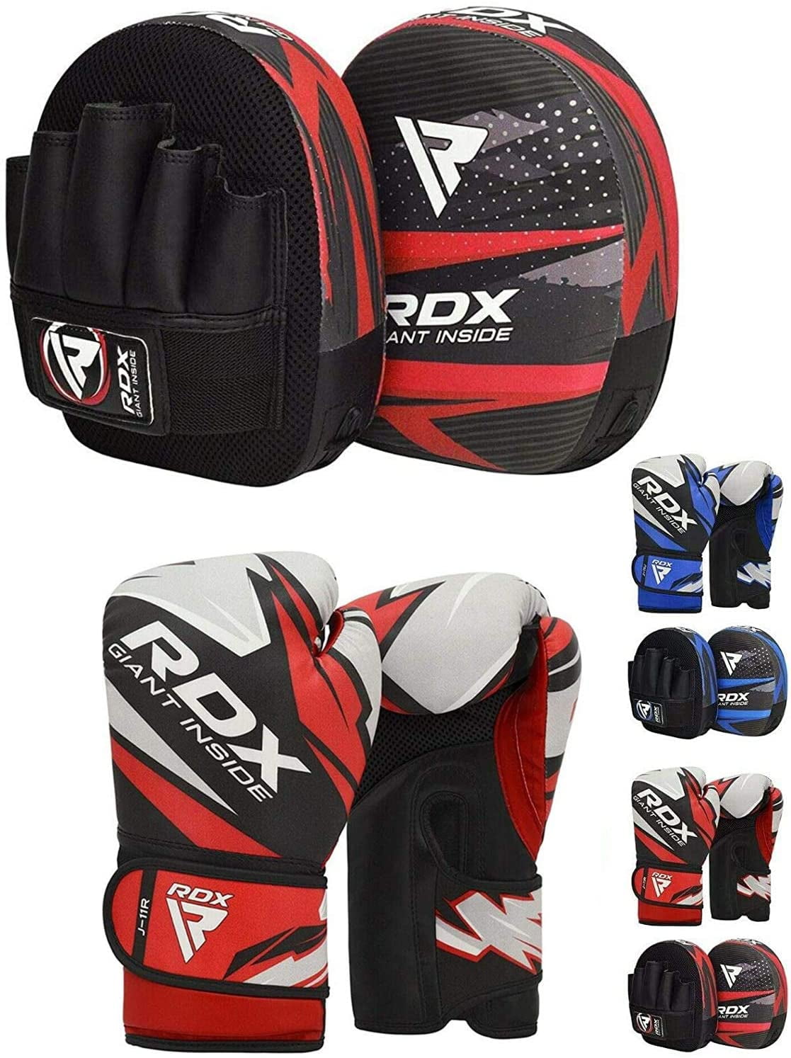 RDX Junior Maya Hide Boxing Set: Pads & Gloves
