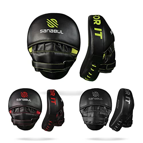Sanabul Punching Mitts - Black/Green - Essential