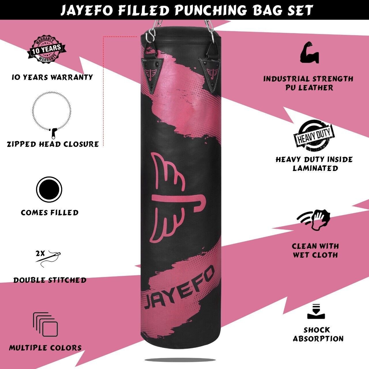 16-Piece Heavy Boxing Bag Set for MMA, Muay Thai & Kickboxing