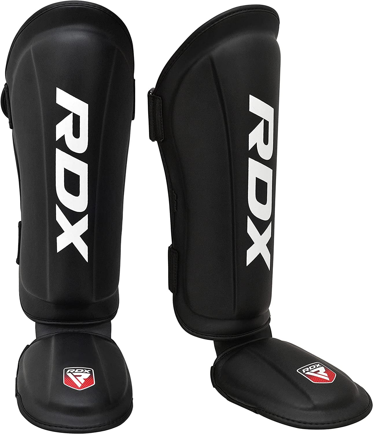RDX Kickboxing Shin Guards: Premium Leather, Black