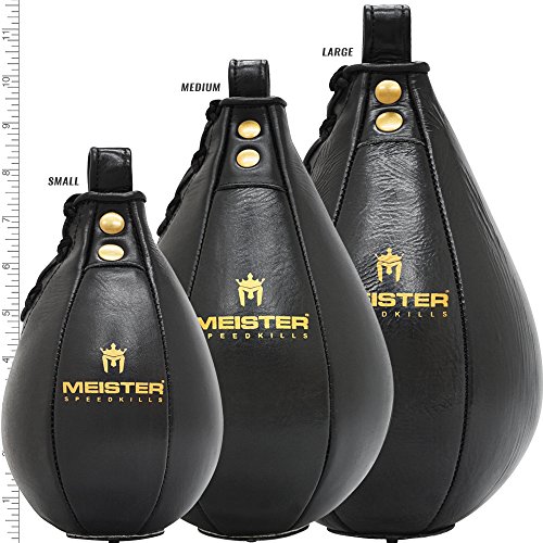 Leather Speed Bag - Black, Medium 9.5" x 6