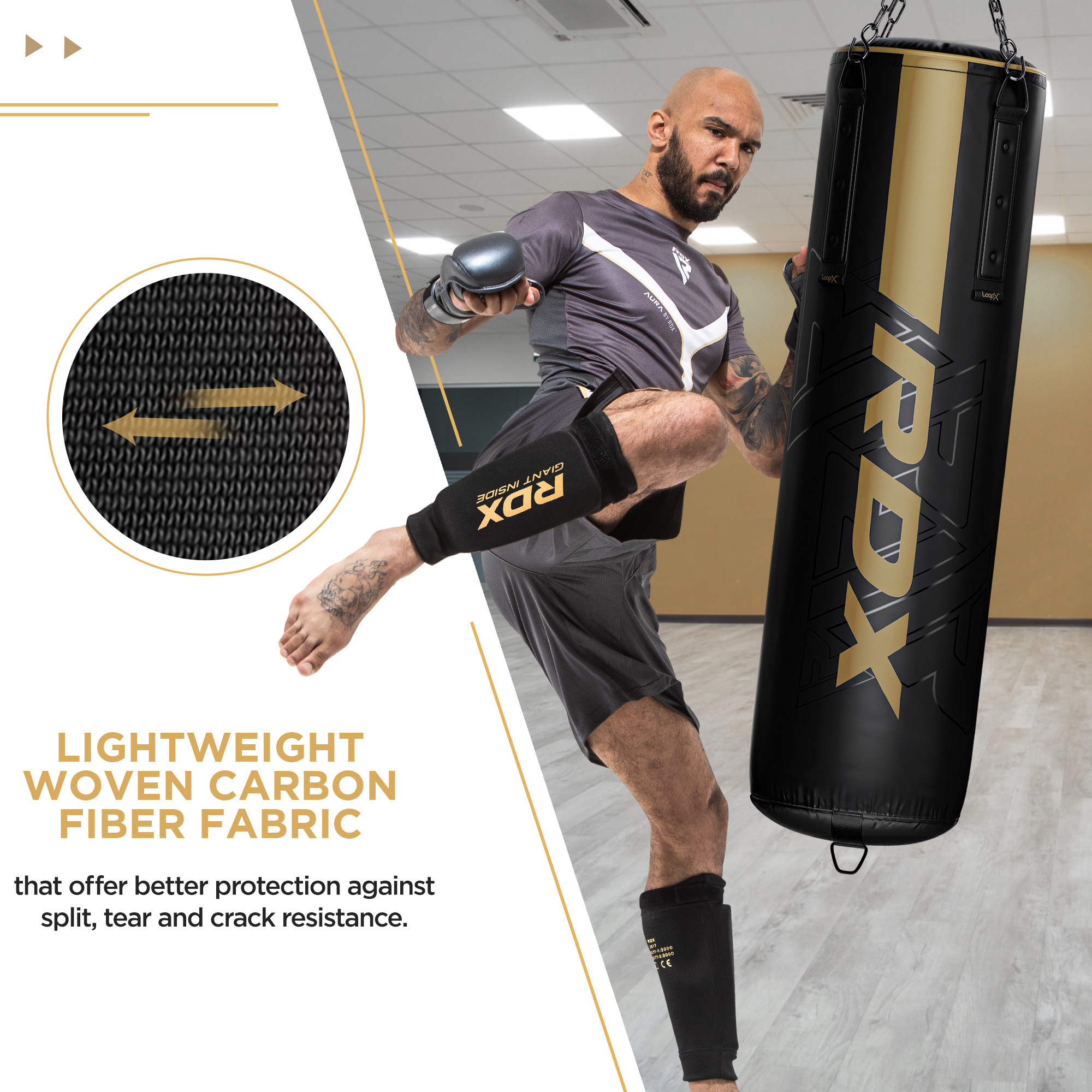 RDX Shin Guard with Foam Pads: Boxing Leg Protection