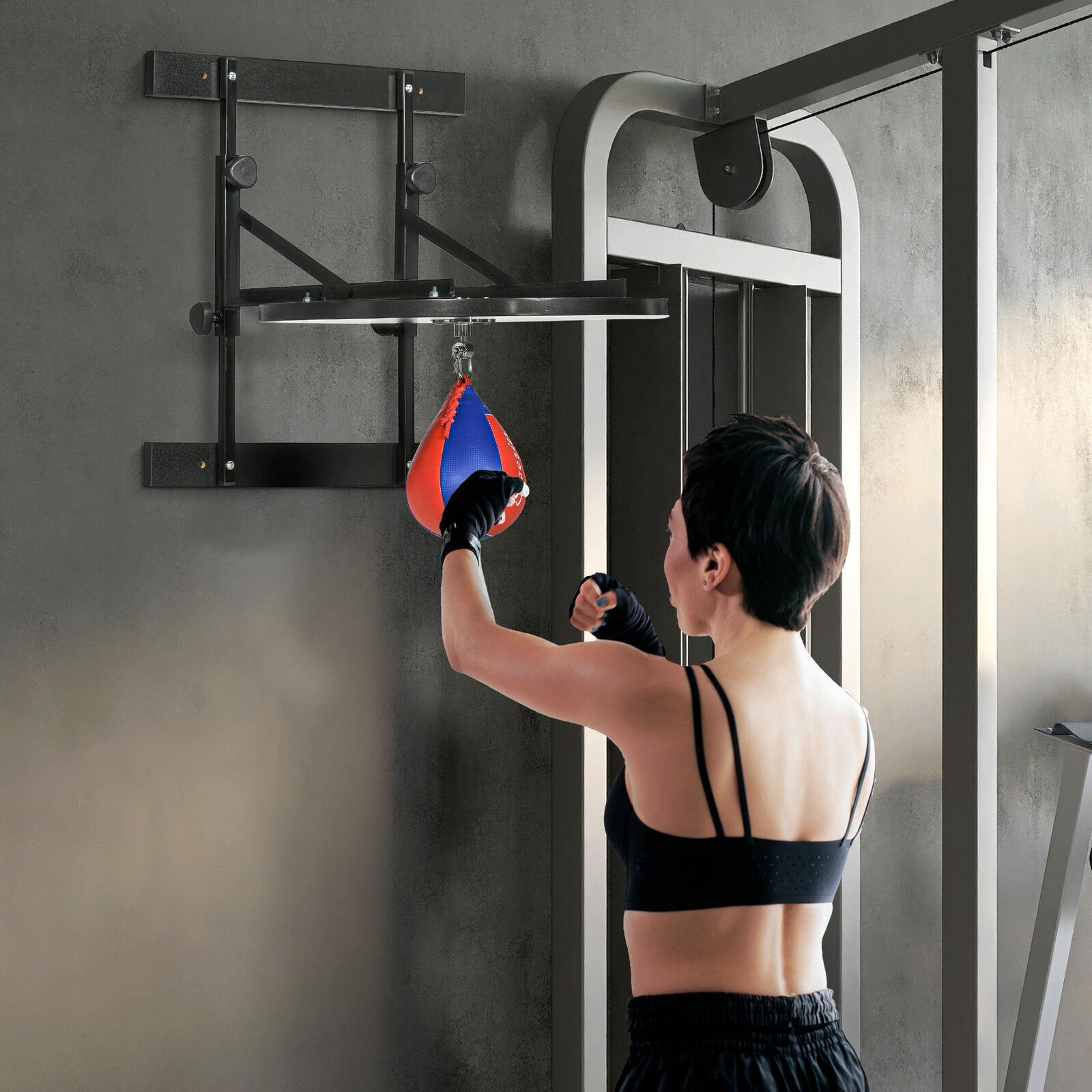 Height Adjustable Wall Mounted Speed Bag Platform
