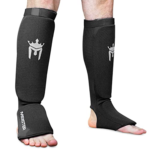 Meister MMA Shin Guards - Black (Large/X-Large)