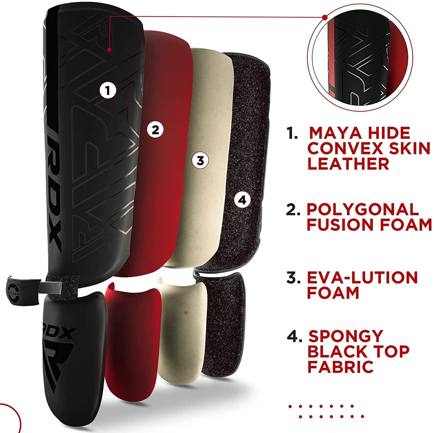 RDX Shin Guards for Boxing and Martial Arts