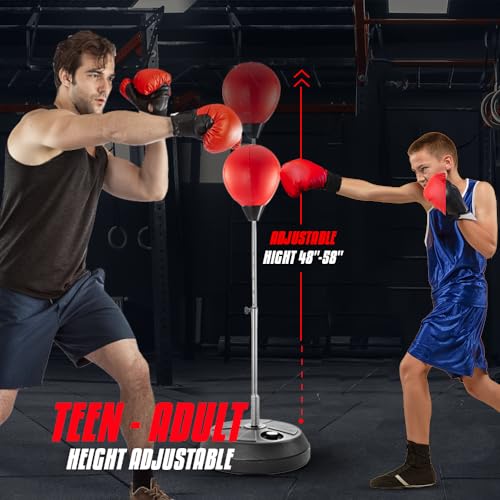 Height Adjustable Punching Bag with Stand - Boxing Equipment