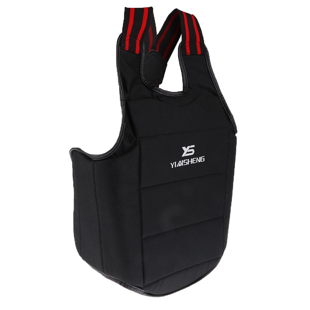 Black Sanda Boxing Karate Chest Protector - Adults/Kids, XS