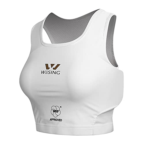 WKF Approved White Karate Chest Protector for Women