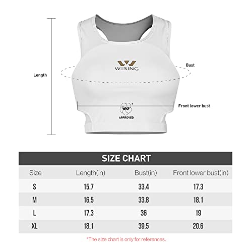WKF Approved White Karate Chest Protector for Women