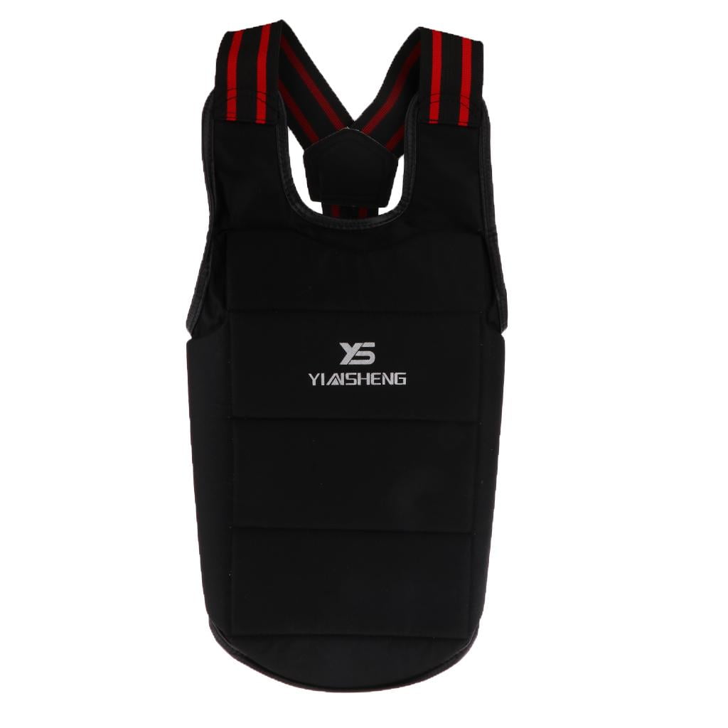 Black Sanda Boxing Karate Chest Protector - Adults/Kids, XS