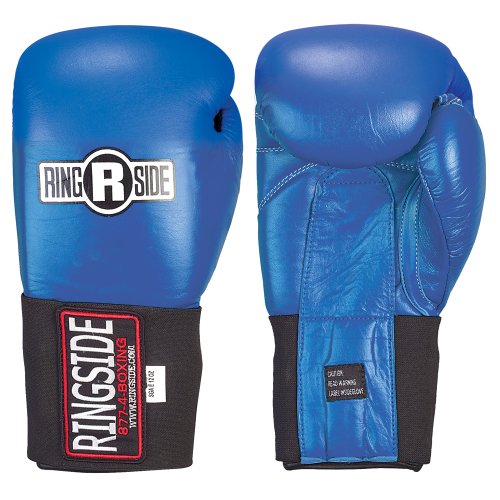 12-Ounce Blue Ringside Competition Hook and Loop Boxing Gloves