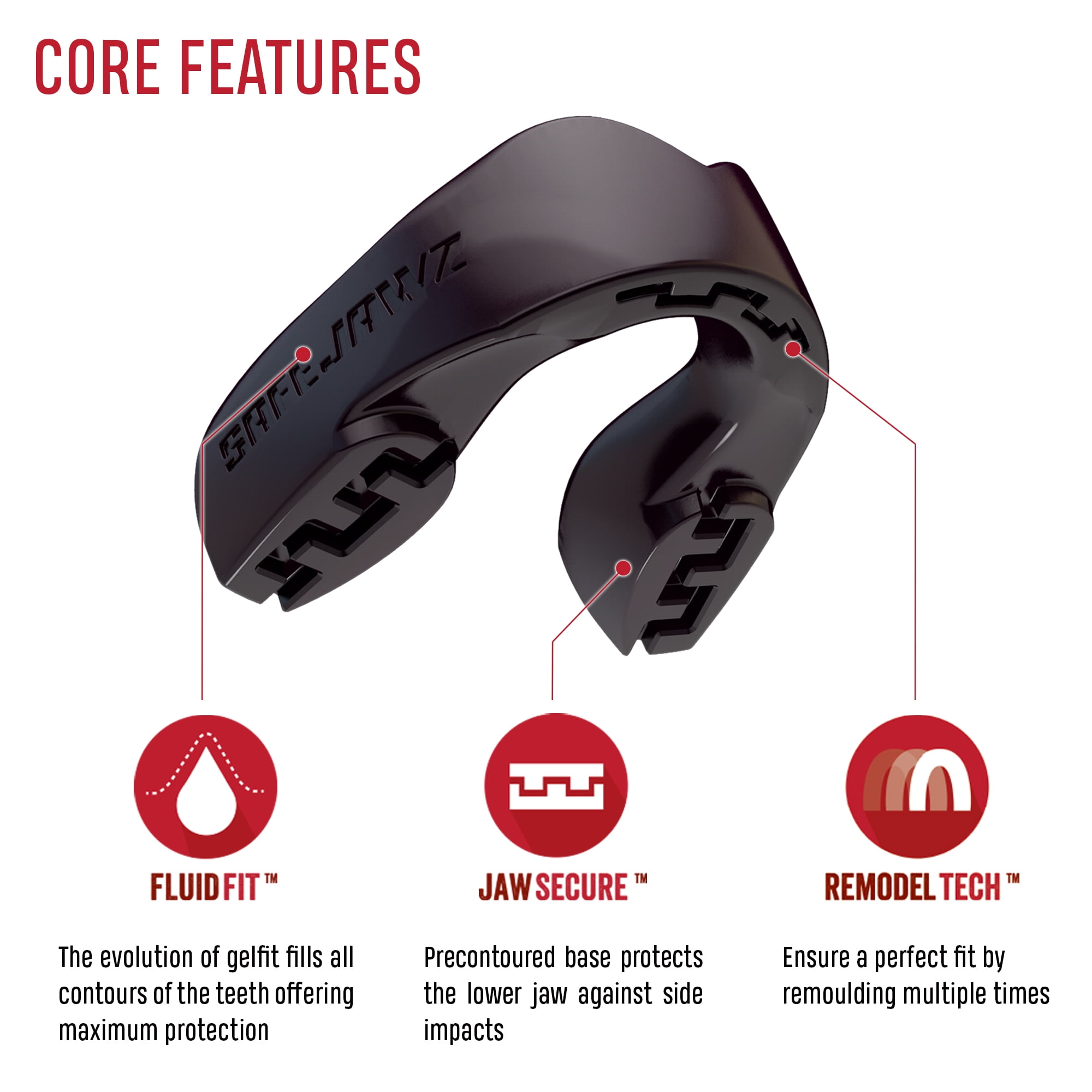 SAFEJAWZ Slim Fit Mouthguard - Adults and Junior