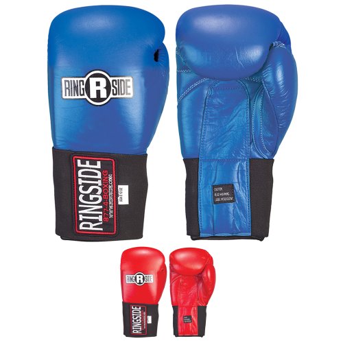 12-Ounce Blue Ringside Competition Hook and Loop Boxing Gloves