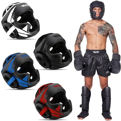 Elite Sports Men's Kickboxing Headgear, Muay Thai Boxing