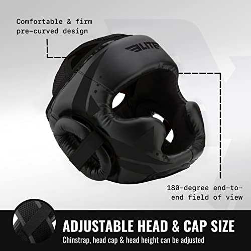 Elite Sports Men's Kickboxing Headgear, Muay Thai Boxing