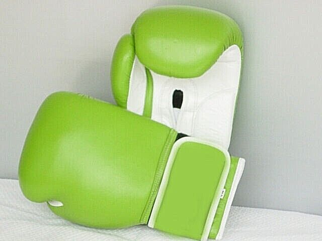 Green Boxing Gloves, Bonded Leather, Air Maxx Palm