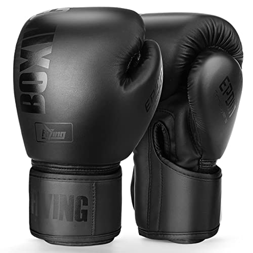 Unisex Black Boxing Gloves for MMA, Muay Thai