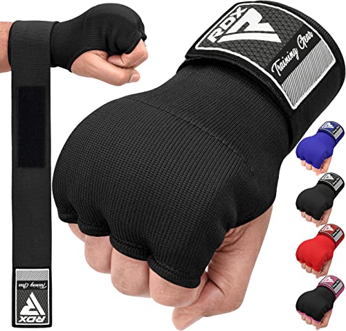 RDX Black Training Inner Gloves for Boxing - Large