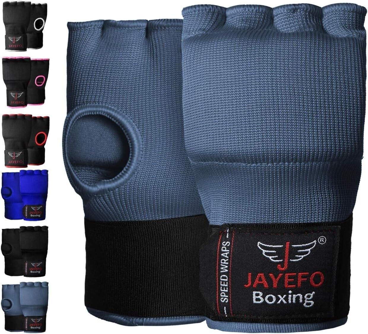 Jayefo Gray Elastic Hand Wraps for Boxing