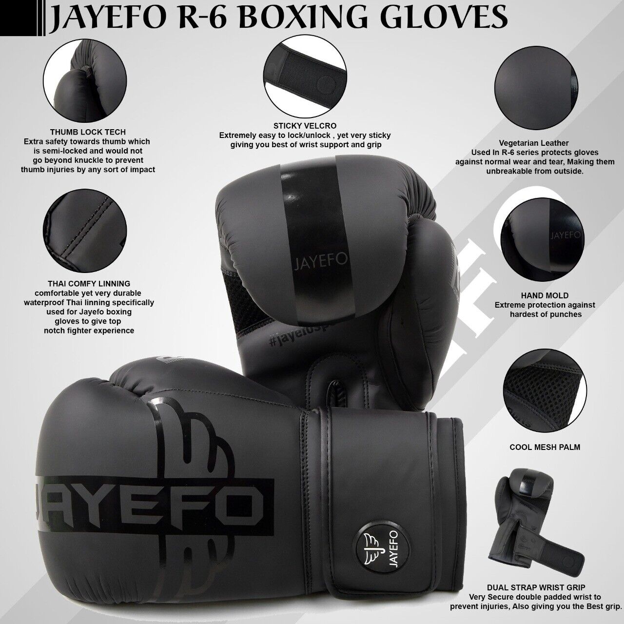 Muay Thai Training Boxing Gloves - Premium Leather