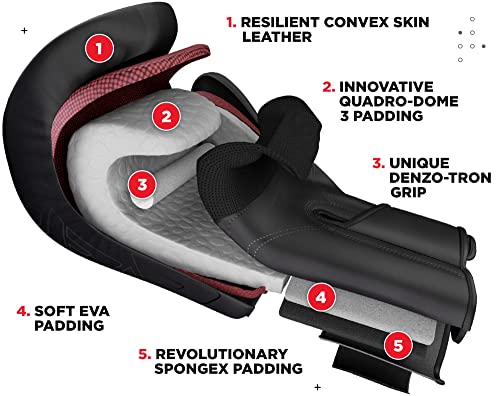 RDX Boxing Gloves Pro Training, Maya Hide Leather