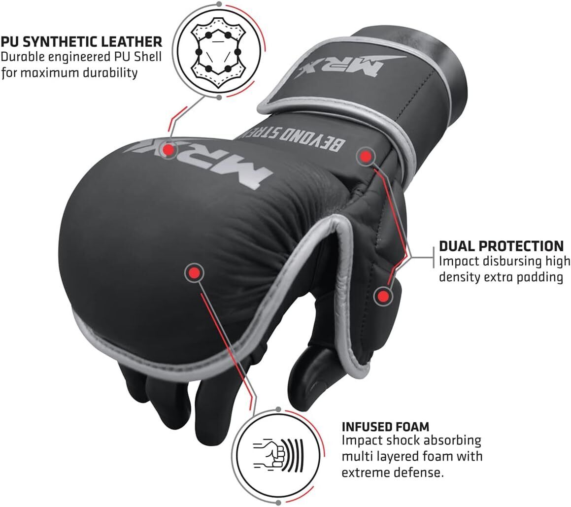 MRX Boxing MMA Gloves for Training and Sparring (7oz)