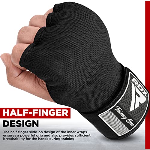 RDX Black Training Inner Gloves for Boxing - Large