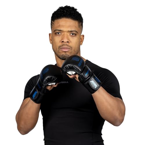 Sanabul MMA Hybrid Kickboxing Gloves - Black/Blue