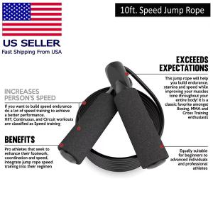 Speed Jump Rope with Ball Bearings and PVC Cable