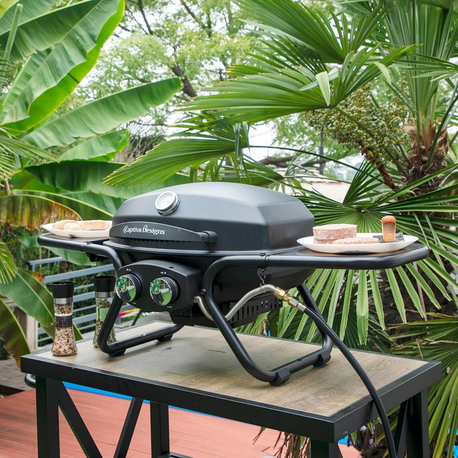 Portable Tabletop Propane BBQ Grill for Camping