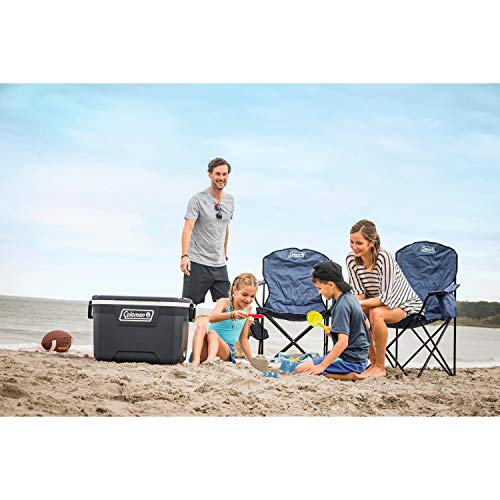 Coleman Blue Oversize Quad Chair with Cooler