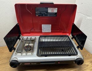 Coleman 2-in-1 Camping Grill/Stove, Propane with Adjustable Burners