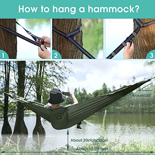 G4Free Double Camping Hammock with Mosquito Net