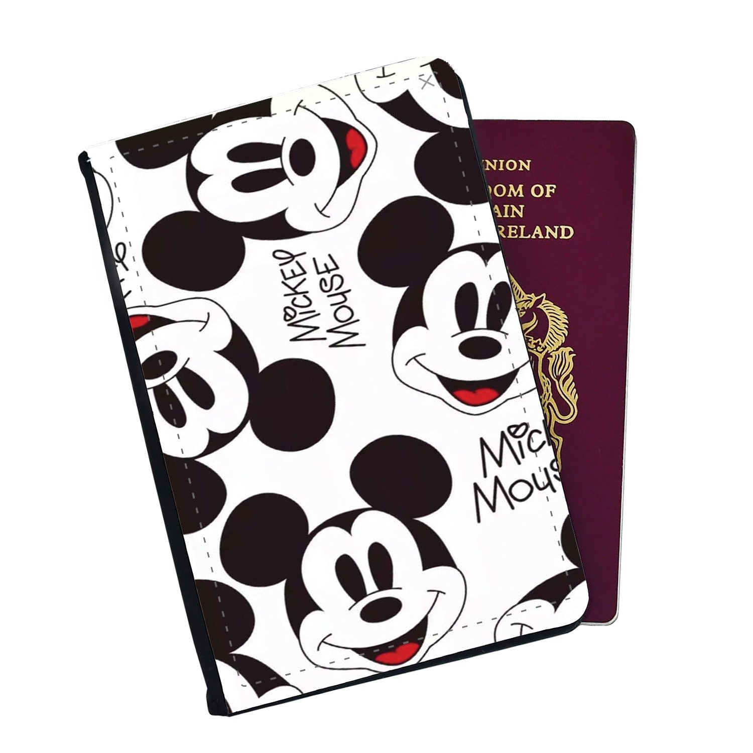 Customized Mickey Mouse Passport Cover and Luggage Tag Set