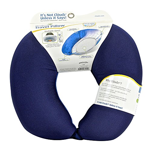 Cloudz Navy Microbead Neck Travel Pillow