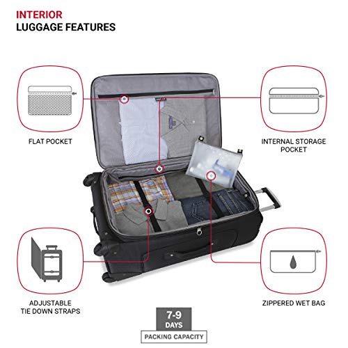 Swiss Gear Adult Travel Luggage, Black