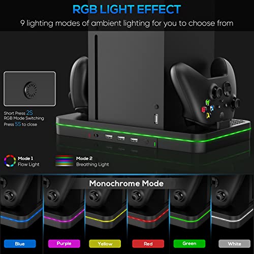 Xbox Series X/S LED Cooling Stand with RGB Lights